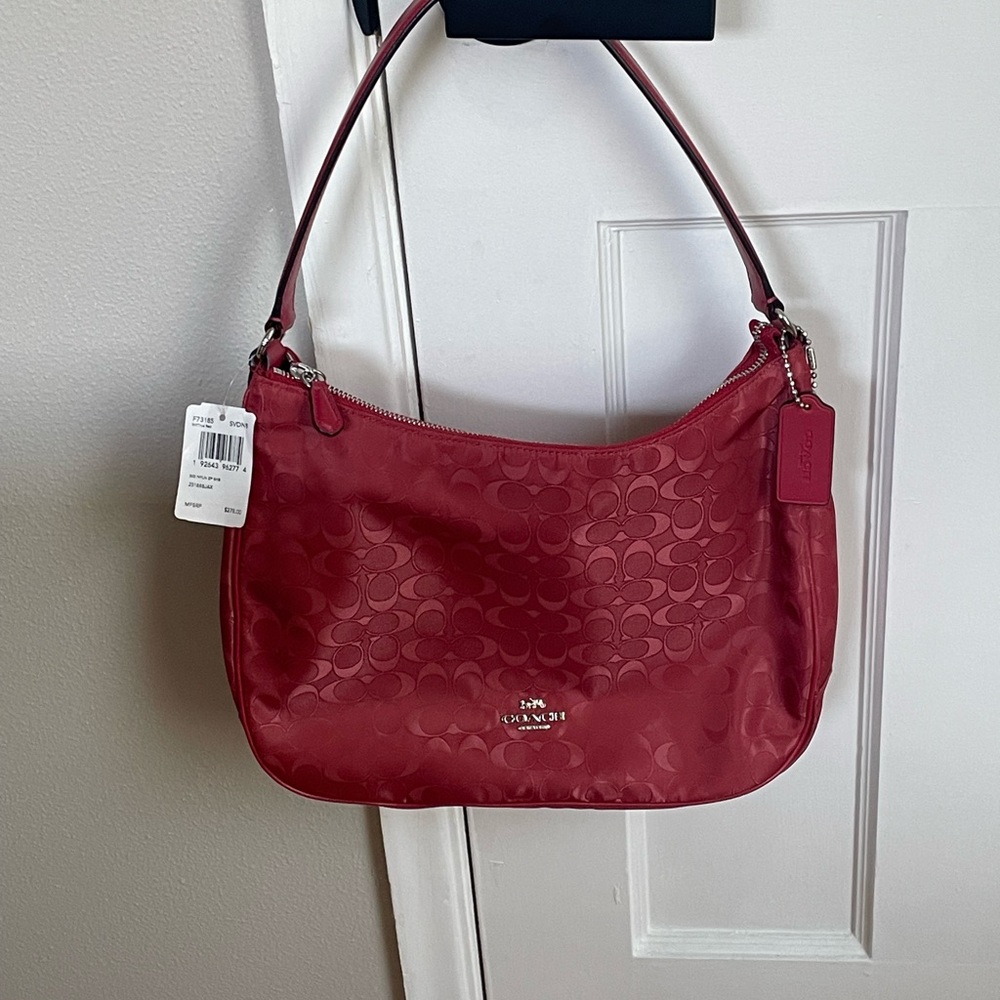 Coach Signature Red Shoulder Bag